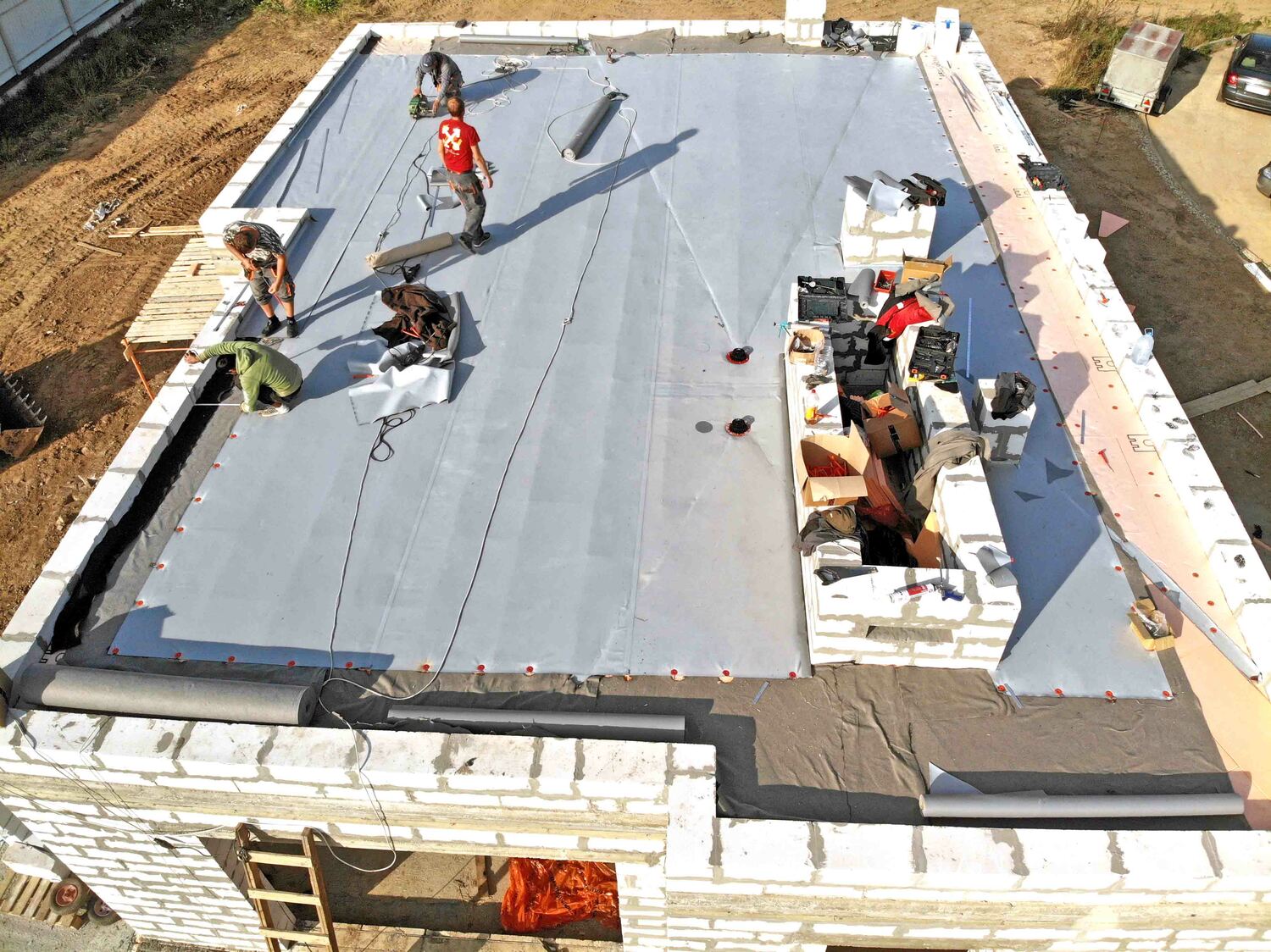 коттедж плоская кровля плоская пвх кровля расчет монтаж